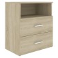 vidaXL Κομοδίνα 2 τεμ. Sonoma Δρυς 50 x 32 x 60 εκ.