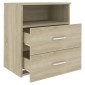 vidaXL Κομοδίνα 2 τεμ. Sonoma Δρυς 50 x 32 x 60 εκ.