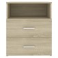vidaXL Κομοδίνα 2 τεμ. Sonoma Δρυς 50 x 32 x 60 εκ.