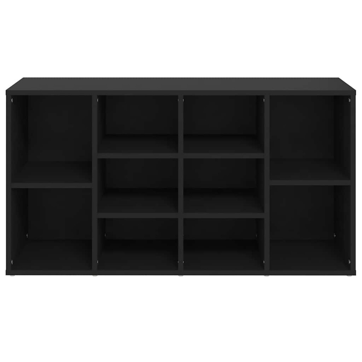 vidaXL Παπουτσοθήκη Μαύρη 103 x 30 x 54,5 εκ. από Μοριοσανίδα