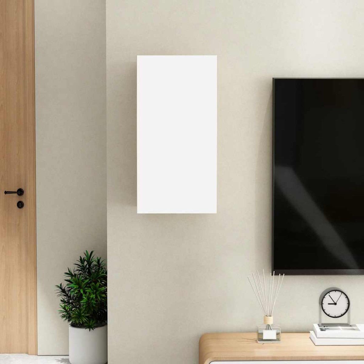 vidaXL Έπιπλο Τηλεόρασης Λευκό 30,5 x 30 x 60 εκ. από Μοριοσανίδα