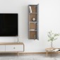 vidaXL Έπιπλα Τηλεόρασης 2 τεμ. Γκρι Σκυρ. 30,5x30x60 εκ. Μοριοσανίδα