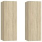 vidaXL Έπιπλο Τηλεόρασης 2 τεμ. Sonoma Δρυς 30,5x30x90 εκ. Μοριοσανίδα