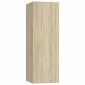 vidaXL Έπιπλο Τηλεόρασης 2 τεμ. Sonoma Δρυς 30,5x30x90 εκ. Μοριοσανίδα