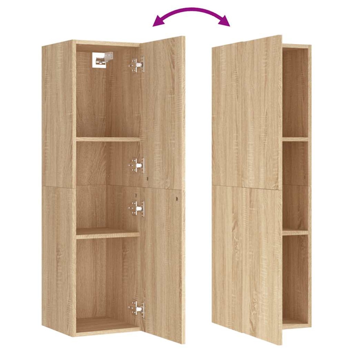 vidaXL Έπιπλο Τηλεόρασης Sonoma Δρυς 30,5 x 30 x 110 εκ. Μοριοσανίδα