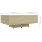 vidaXL Τραπεζάκι Σαλονιού Sonoma Δρυς 85x55x31 εκ. από Μοριοσανίδα