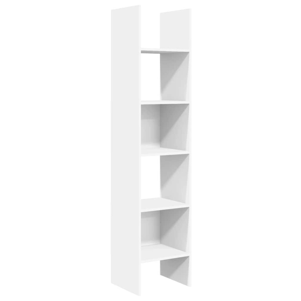 vidaXL Βιβλιοθήκη Λευκή 40 x 35 x 180 εκ. από Επεξ. Ξύλο