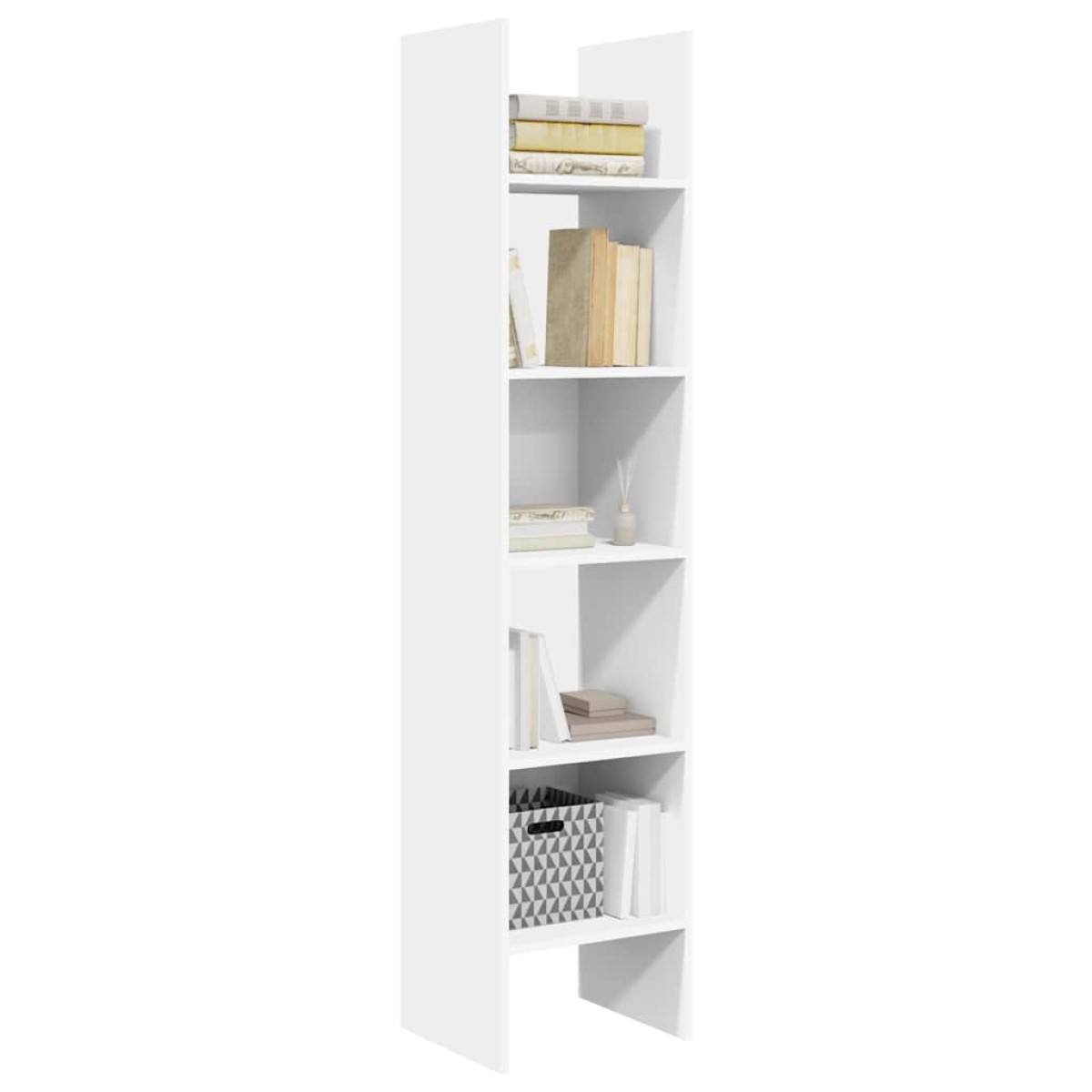 vidaXL Βιβλιοθήκη Λευκή 40 x 35 x 180 εκ. από Μοριοσανίδα