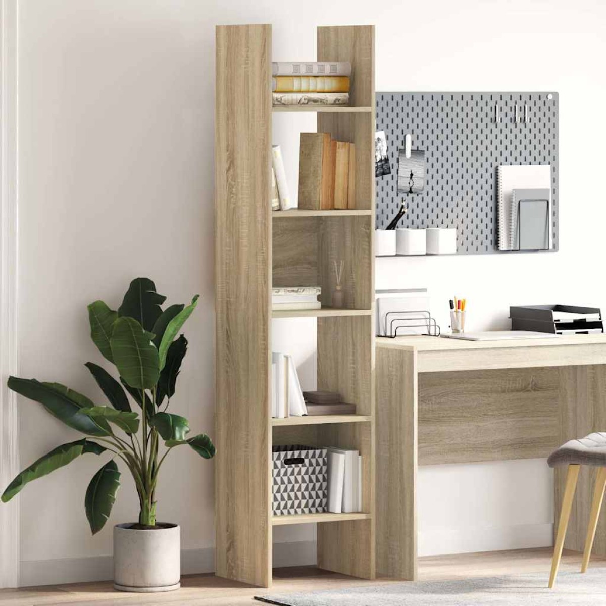 vidaXL Βιβλιοθήκη Χρώμα Sonoma Δρυς 40 x 35 x 180 εκ. από Μοριοσανίδα