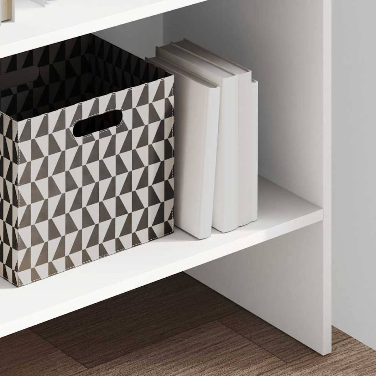 vidaXL Βιβλιοθήκη Λευκή 60 x 35 x 180 εκ. από Μοριοσανίδα