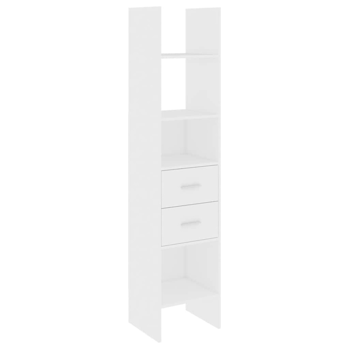 vidaXL Βιβλιοθήκη Λευκή 40 x 35 x 180 εκ. από Μοριοσανίδα