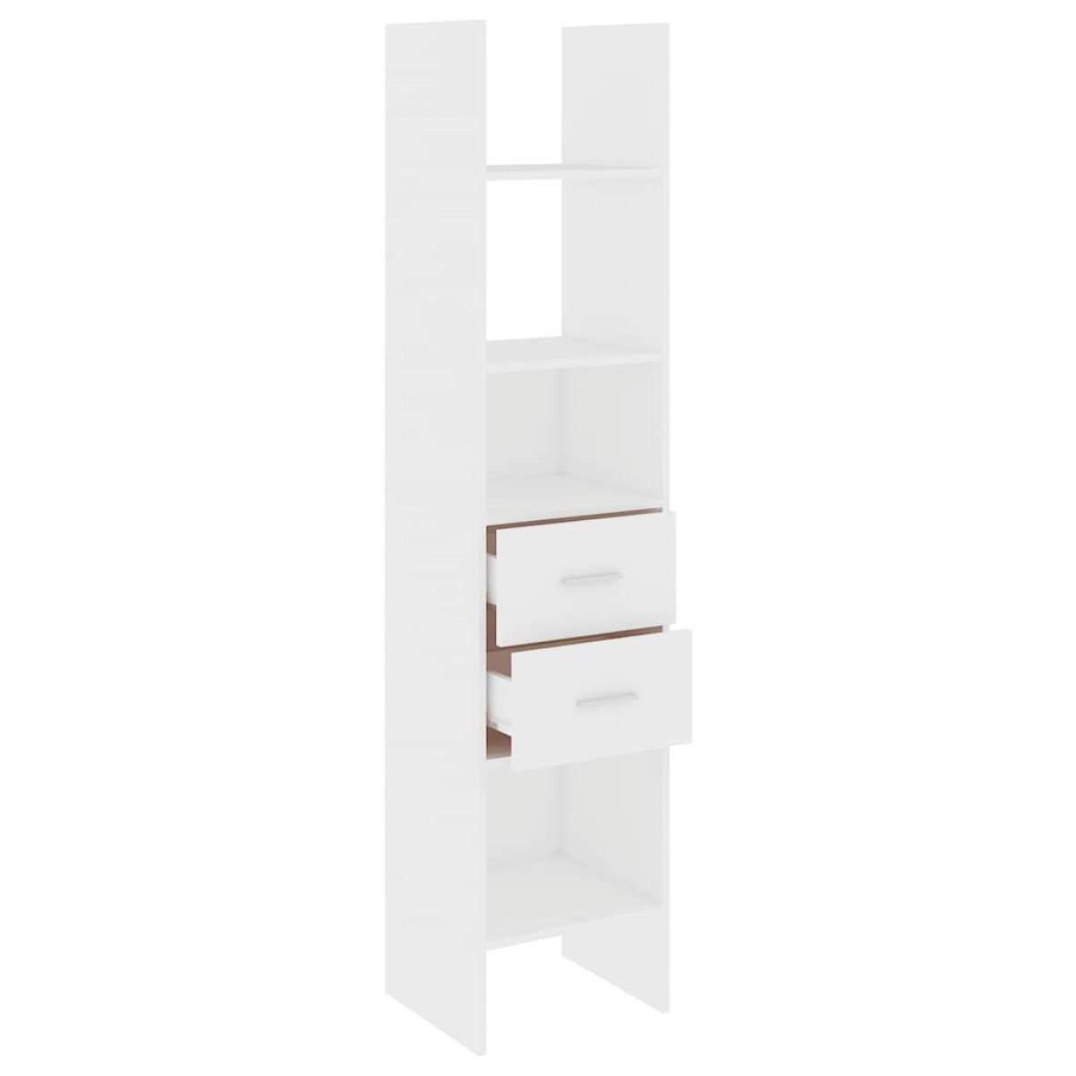 vidaXL Βιβλιοθήκη Λευκή 40 x 35 x 180 εκ. από Μοριοσανίδα