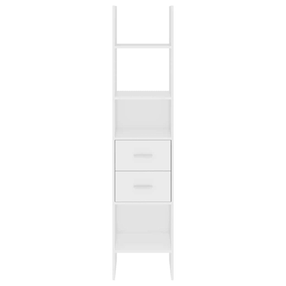 vidaXL Βιβλιοθήκη Λευκή 40 x 35 x 180 εκ. από Μοριοσανίδα