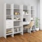 vidaXL Βιβλιοθήκη Λευκή 40 x 35 x 180 εκ. από Μοριοσανίδα