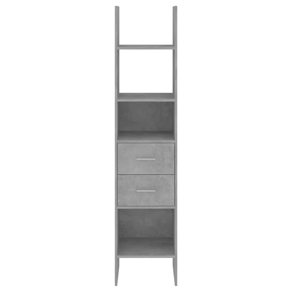 vidaXL Βιβλιοθήκη Γκρι Σκυροδέματος 40 x 35 x 180 εκ. από Μοριοσανίδα