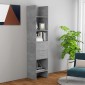 vidaXL Βιβλιοθήκη Γκρι Σκυροδέματος 40 x 35 x 180 εκ. από Μοριοσανίδα