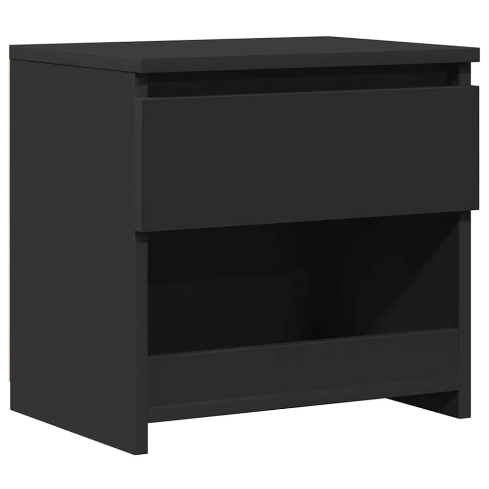 vidaXL Κομοδίνο Μαύρο 40 x 30 x 39 εκ. από Επεξ. Ξύλο