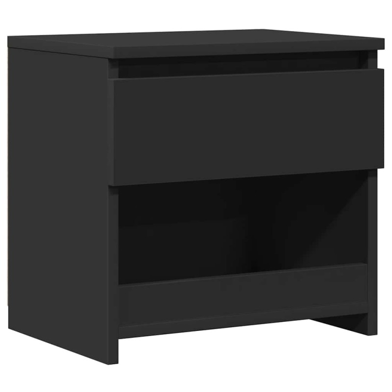 vidaXL Κομοδίνο Μαύρο 40 x 30 x 39 εκ. από Επεξ. Ξύλο