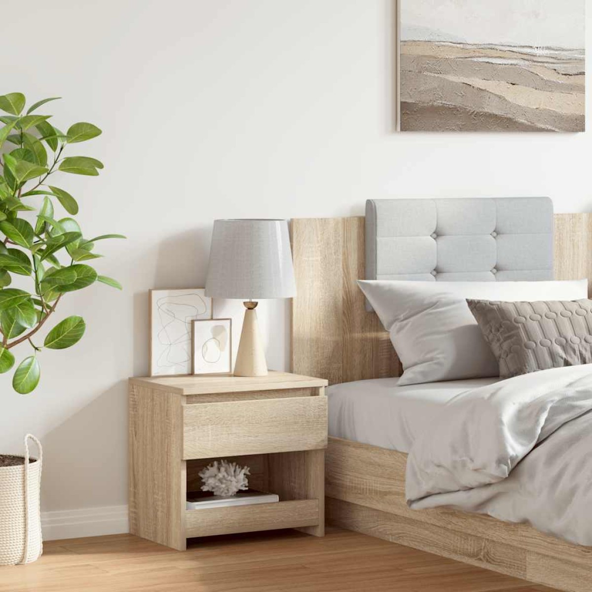 vidaXL Κομοδίνο Sonoma Δρυς 40 x 30 x 39 εκ. από Μοριοσανίδα