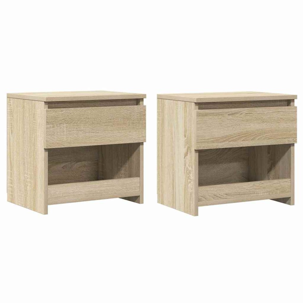 vidaXL Κομοδίνα 2 τεμ. Sonoma Δρυς 40 x 30 x 39 εκ. από Επεξ. Ξύλο