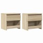 vidaXL Κομοδίνα 2 τεμ. Sonoma Δρυς 40 x 30 x 39 εκ. από Μοριοσανίδα