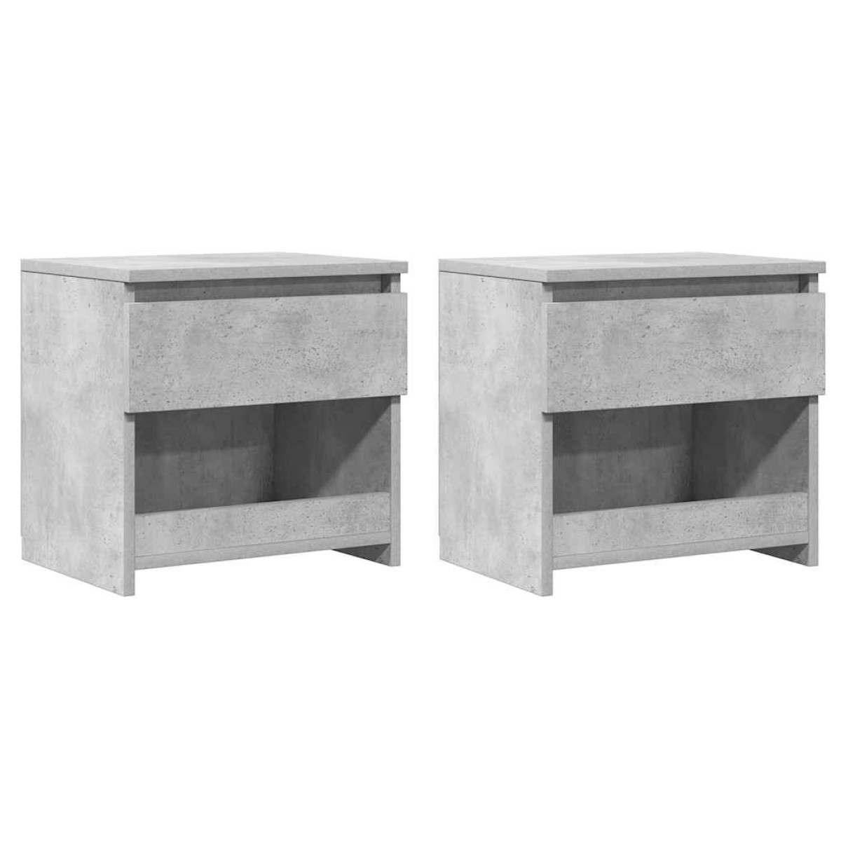 vidaXL Κομοδίνα 2 τεμ. Γκρι Σκυροδέματος 40 x 30 x 39 εκ. Μοριοσανίδα