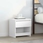 vidaXL Κομοδίνο Γυαλιστερό Λευκό 40 x 30 x 39 εκ. από Μοριοσανίδα