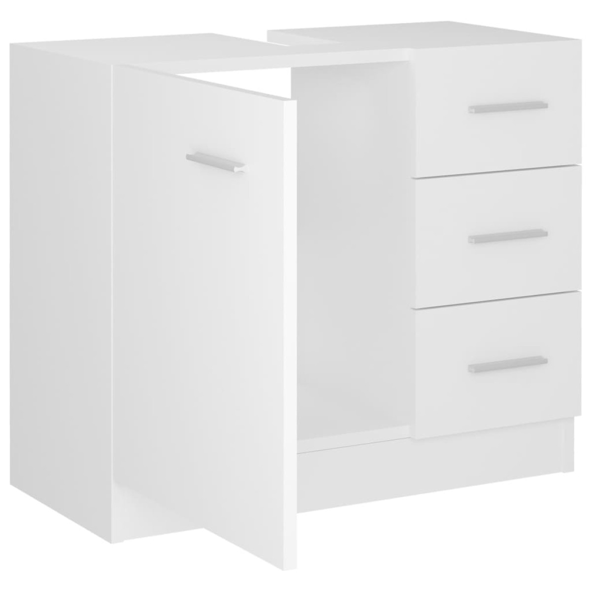 vidaXL Ντουλάπι Νιπτήρα Λευκό 63x30x54 εκ. Μοριοσανίδα