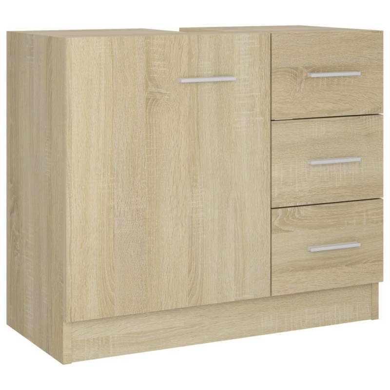vidaXL Ντουλάπι Νιπτήρα Sonoma Δρυς 63x30x54 εκ. Επεξεργασμένο Ξύλο
