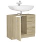 vidaXL Ντουλάπι Νιπτήρα Sonoma Δρυς 63x30x54 εκ. Μοριοσανίδα
