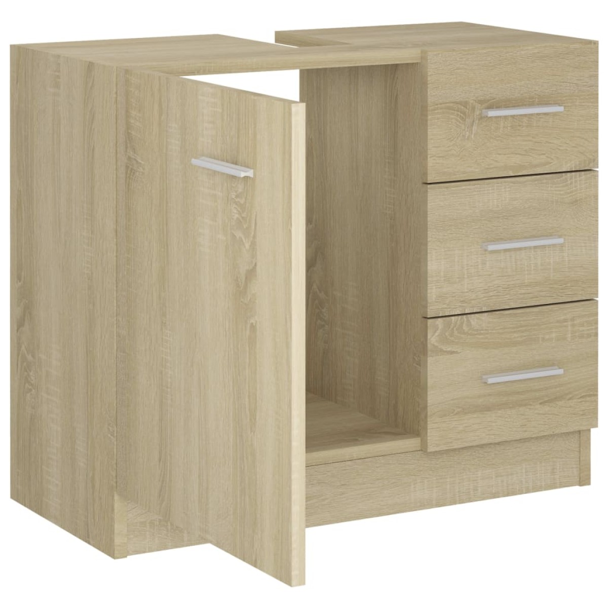 vidaXL Ντουλάπι Νιπτήρα Sonoma Δρυς 63x30x54 εκ. Μοριοσανίδα