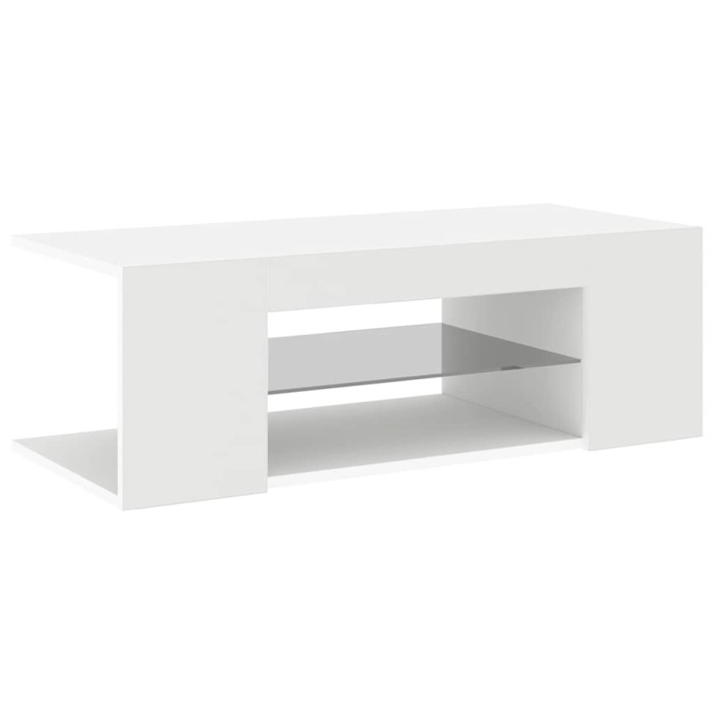 vidaXL Έπιπλο Τηλεόρασης με LED Λευκό 90x39x30 εκ.