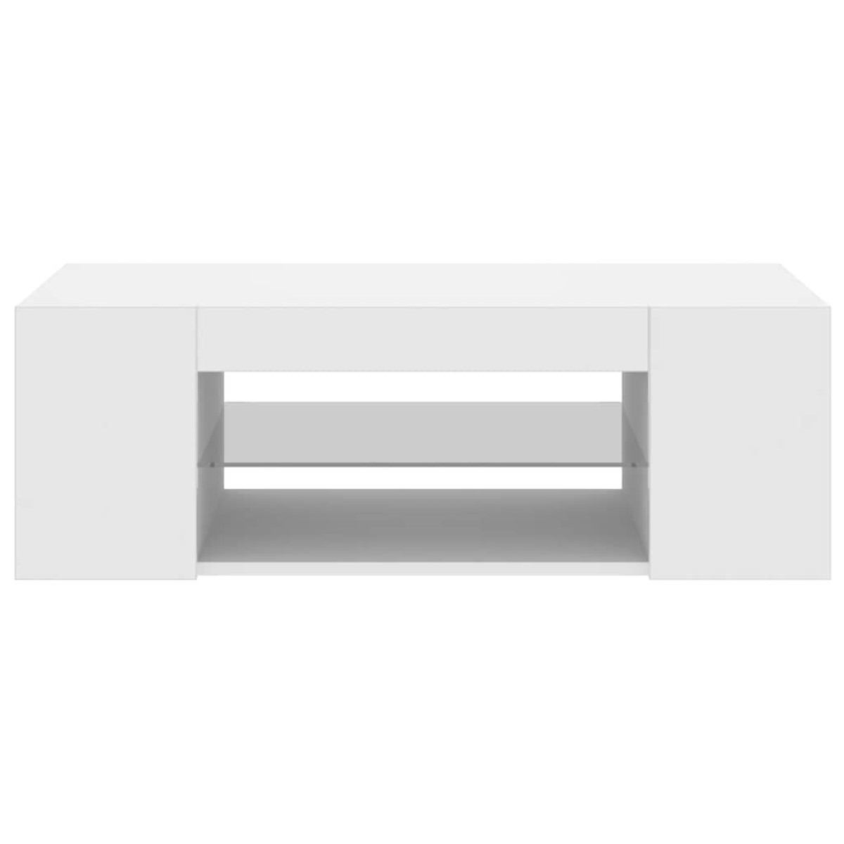 vidaXL Έπιπλο Τηλεόρασης με LED Λευκό 90x39x30 εκ.