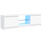 vidaXL Έπιπλο Τηλεόρασης με LED Λευκό 120 x 30 x 35,5 εκ.