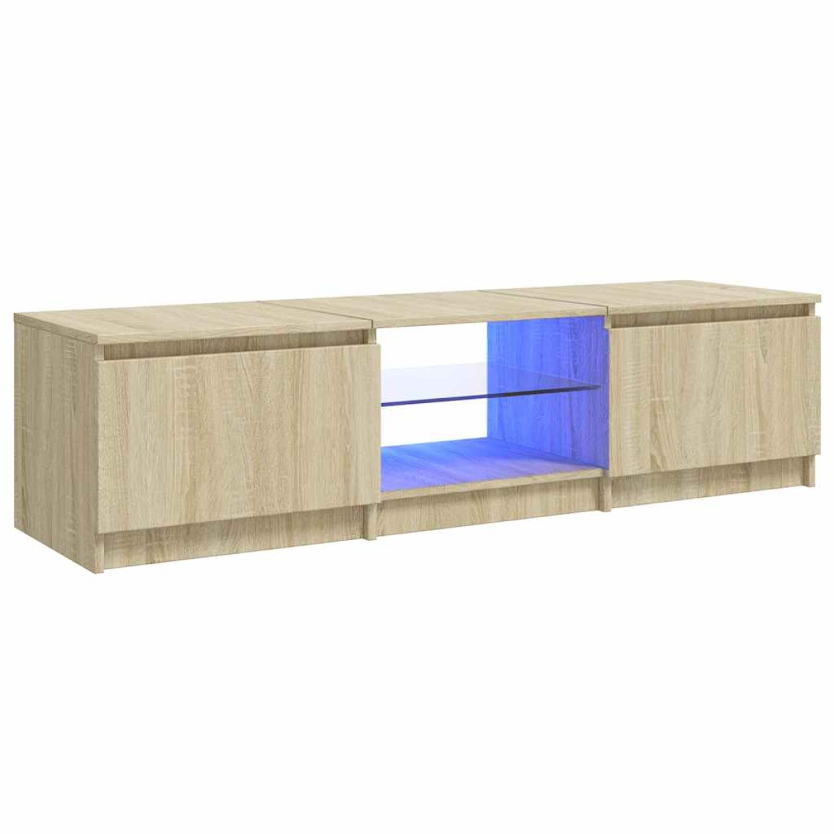 vidaXL Έπιπλο Τηλεόρασης με LED Sonoma Δρυς 140x40x35,5 εκ.
