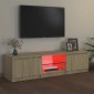 vidaXL Έπιπλο Τηλεόρασης με LED Sonoma Δρυς 140x40x35,5 εκ.