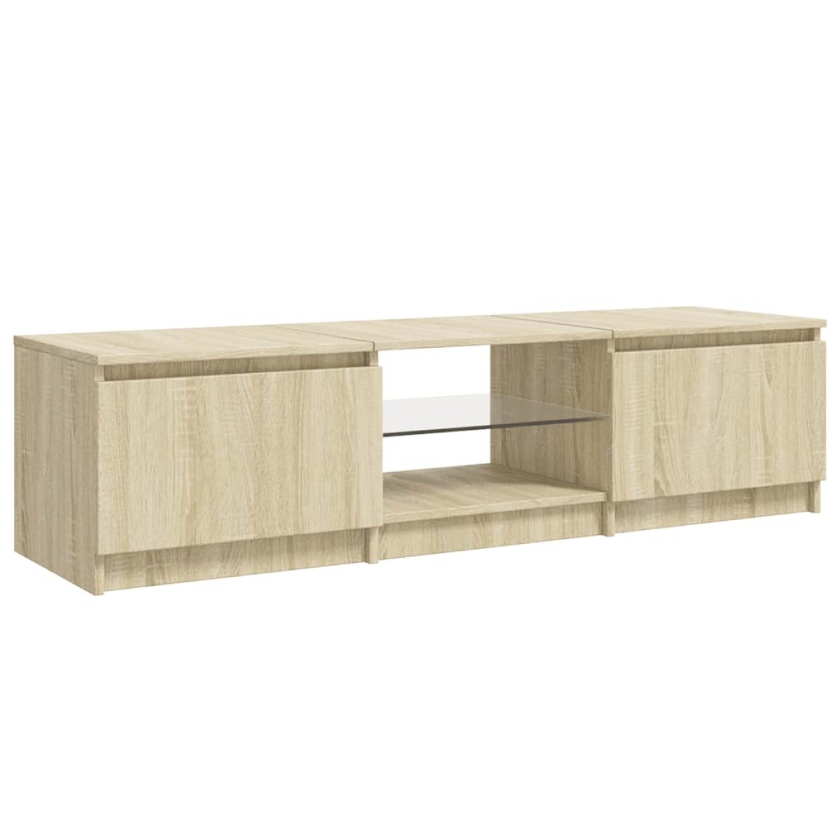 vidaXL Έπιπλο Τηλεόρασης με LED Sonoma Δρυς 140x40x35,5 εκ.