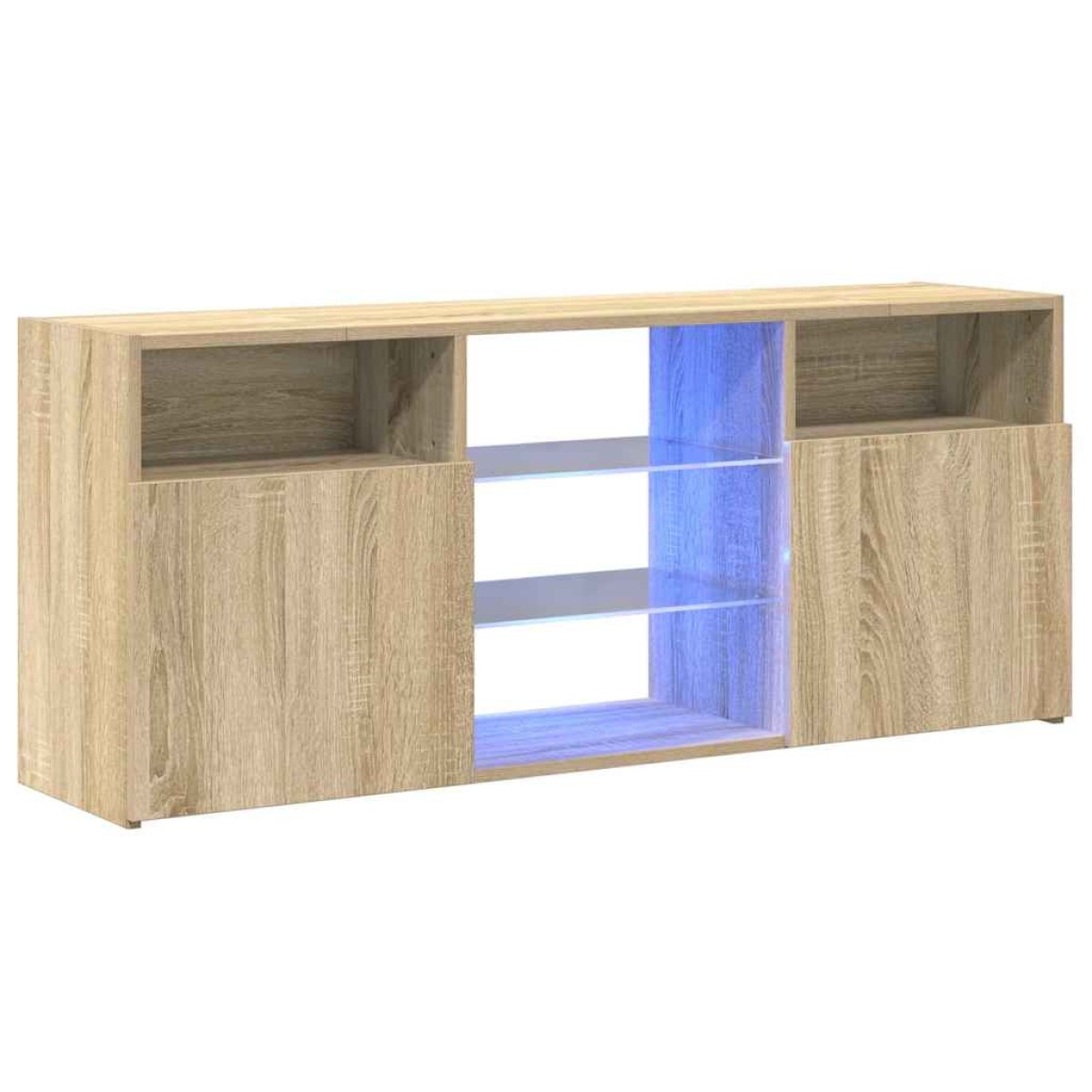 vidaXL Έπιπλο Τηλεόρασης με LED Sonoma Δρυς 120x30x50 εκ.