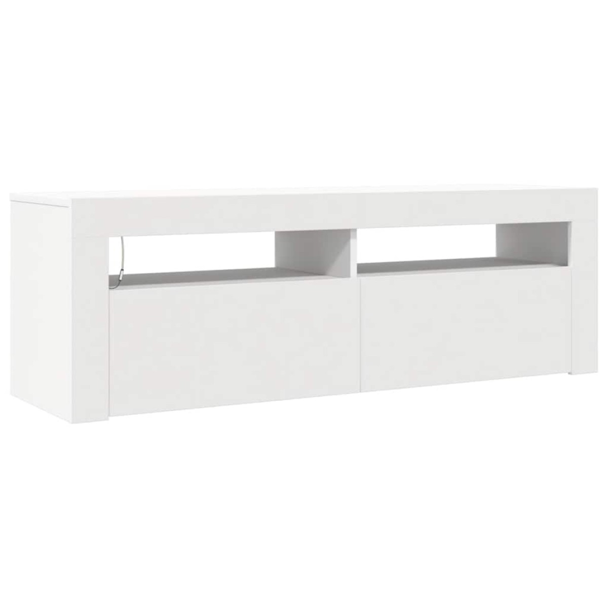 vidaXL Έπιπλο Τηλεόρασης με LED Καφέ Λευκό 120x30x50 εκ.