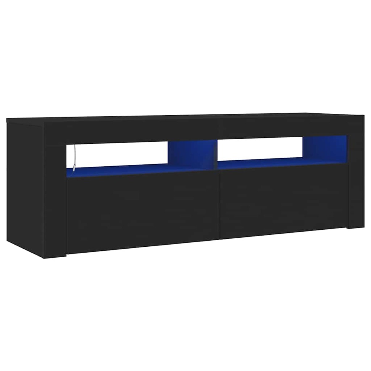 vidaXL Έπιπλο Τηλεόρασης με LED Μαύρο 120x35x40 εκ.