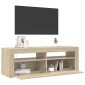 vidaXL Έπιπλο Τηλεόρασης με LED Sonoma Δρυς 120x35x40 εκ.