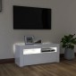 vidaXL Έπιπλο Τηλεόρασης με LED Γυαλιστερό Λευκό 90x35x40 εκ.