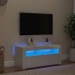 vidaXL Έπιπλο Τηλεόρασης με LED Γυαλιστερό Λευκό 90x35x40 εκ.