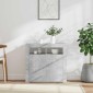 vidaXL Ντουλάπι με LED Γκρι Σκυροδέματος 80 x 35 x 75 εκ.