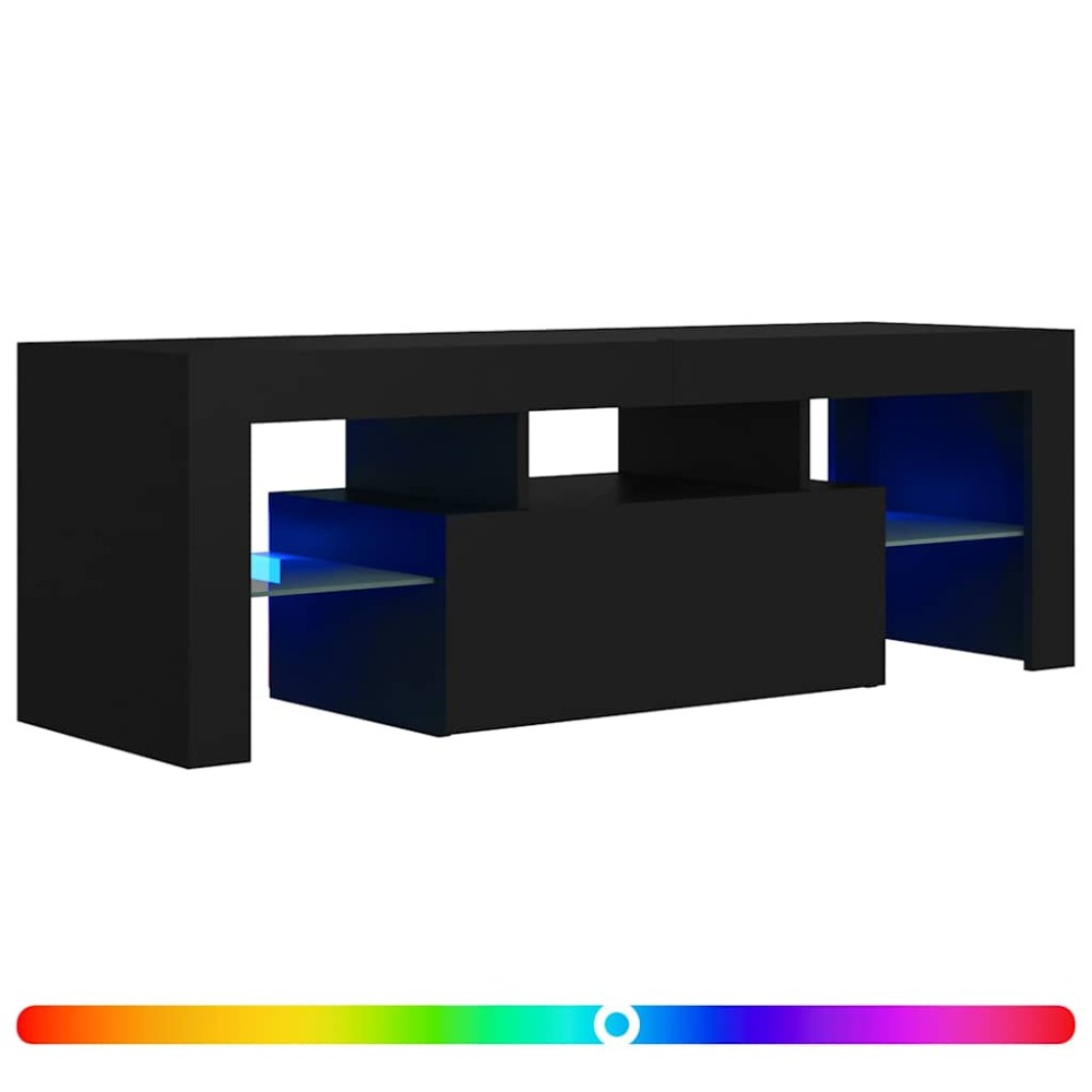 vidaXL Έπιπλο Τηλεόρασης με LED Μαύρο 120x35x40 εκ.