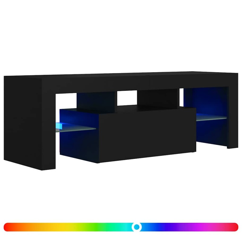vidaXL Έπιπλο Τηλεόρασης με LED Μαύρο 120x35x40 εκ.