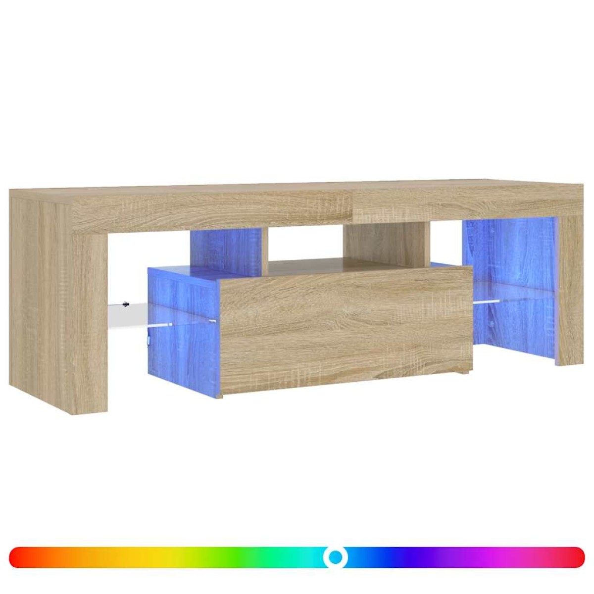vidaXL Έπιπλο Τηλεόρασης με LED Sonoma Δρυς 120 x 35 x 40 εκ.