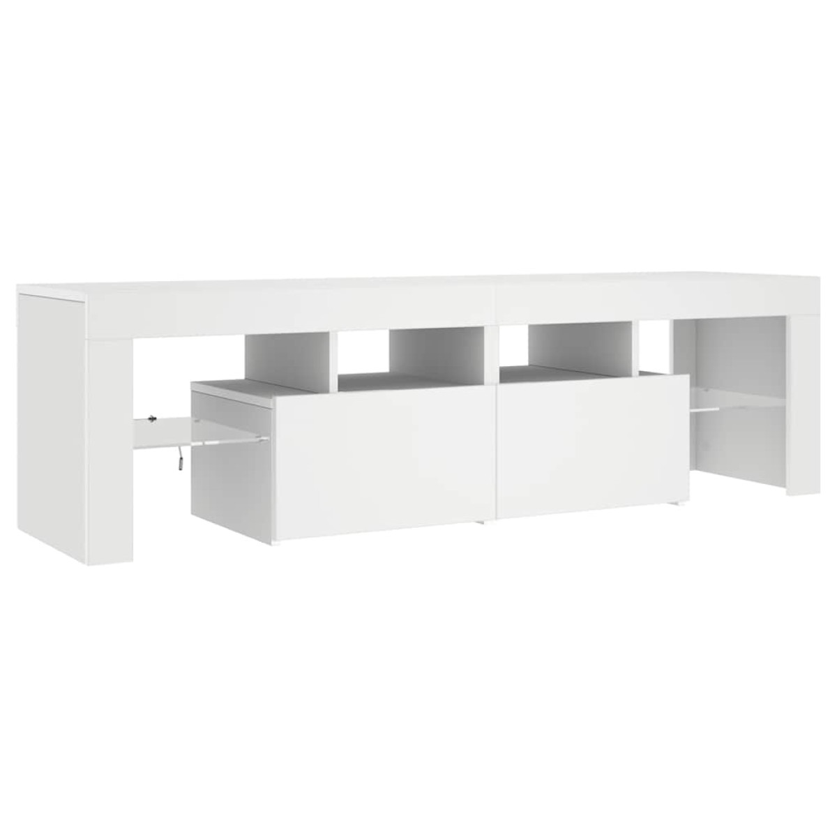 vidaXL Έπιπλο Τηλεόρασης με LED Λευκό 140 x 36,5 x 40 εκ.