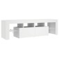 vidaXL Έπιπλο Τηλεόρασης με LED Λευκό 140 x 36,5 x 40 εκ.