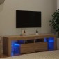 vidaXL Έπιπλο Τηλεόρασης με LED Sonoma Δρυς 140 x 36,5 x 40 εκ.